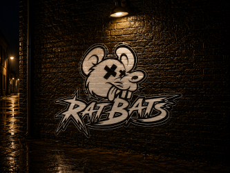 RatBats Black N White K/O Sticker Decal